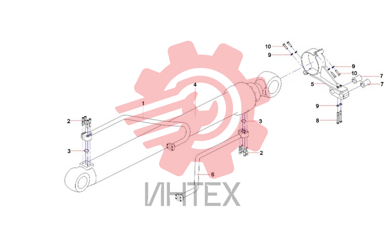 Цилиндр стрелы SY485C1I3KH.3.1.2 13304039