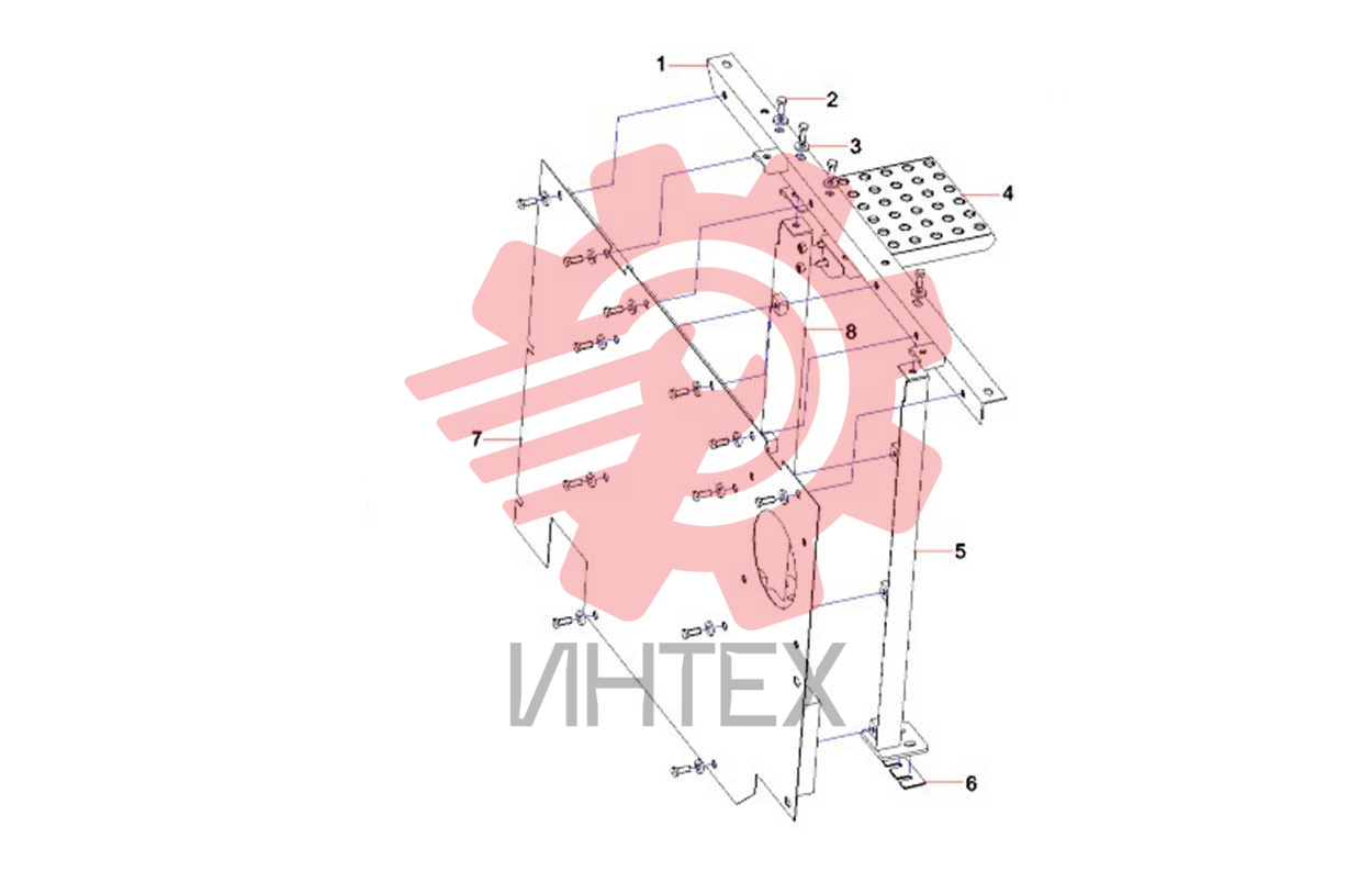 Передняя панель отсека двигателя SY485C 13306257