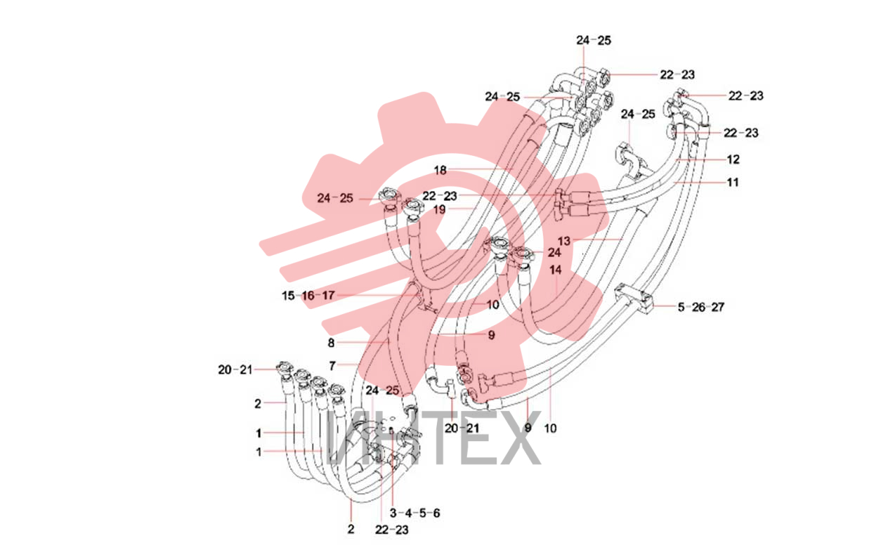 Трубопровод основной платформы SY485C1I3KH.1 13308041