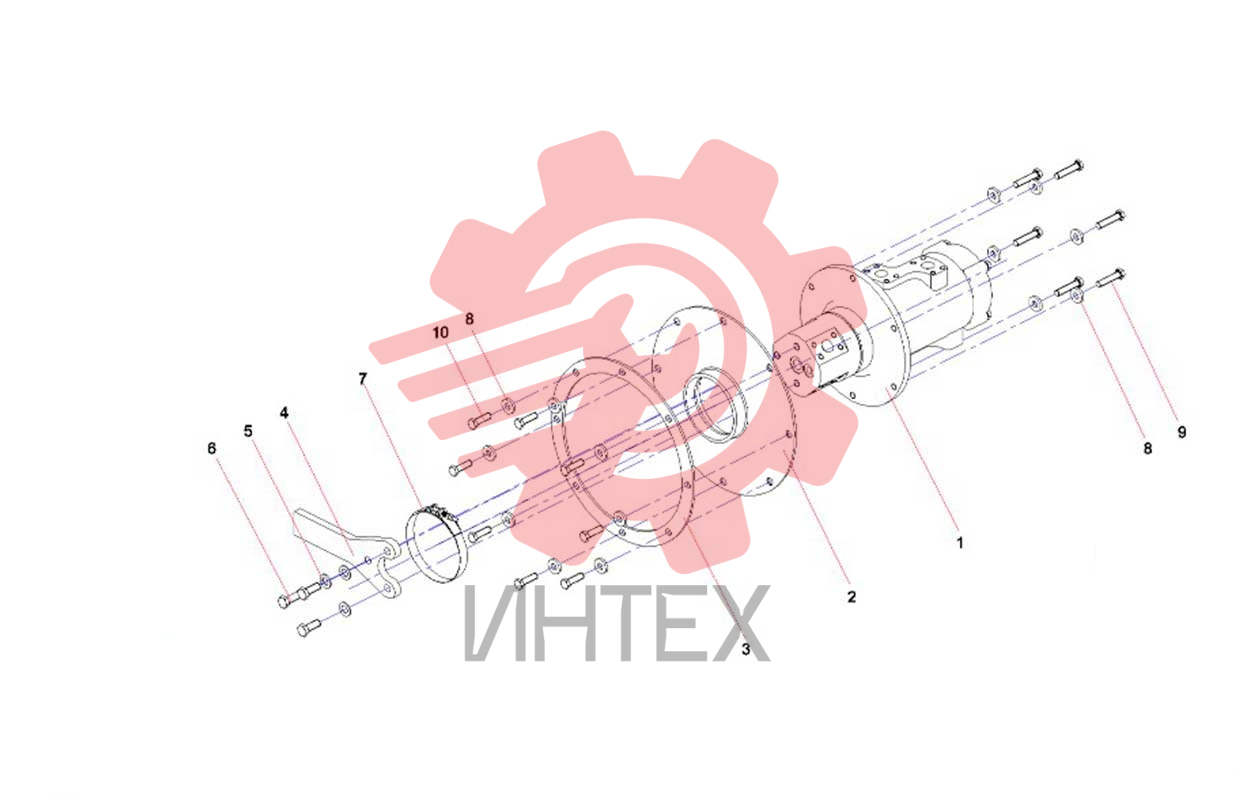 Установка центрального шарнира SY485C1I3KH.2 13301120
