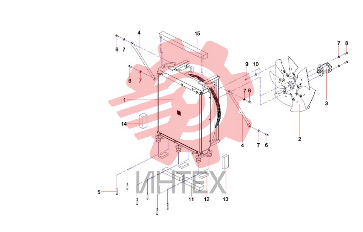 Установка радиатора SY485C1I3KH.1.2.6 13301167