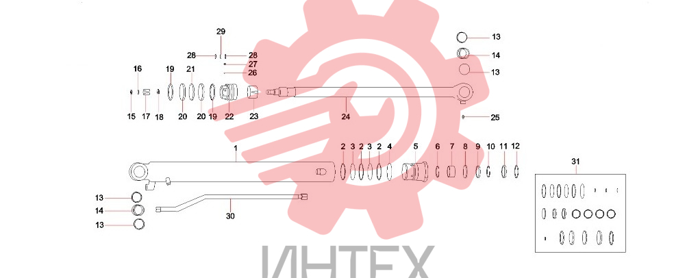 Цилиндр рукояти 60199322 5.5T