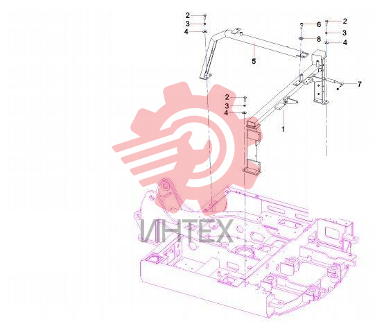 Каркас кабины SY60C9Y4R.1.6 13939063