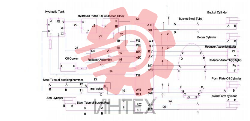 Схема гидравлическая SY60C9Y4R.1.2 13915088
