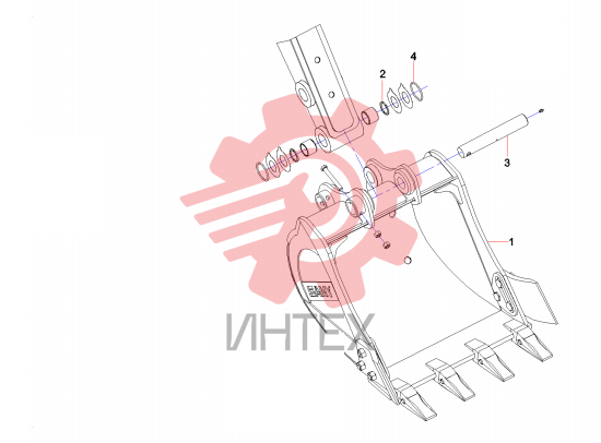 Узел ковша SY55C9K4R.3A 13855084