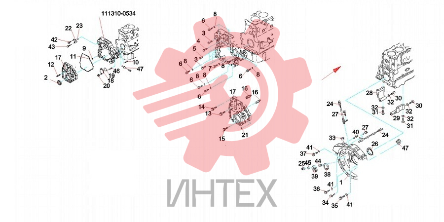 Корпус маховика и корпус газораспределительного механизма 60322796