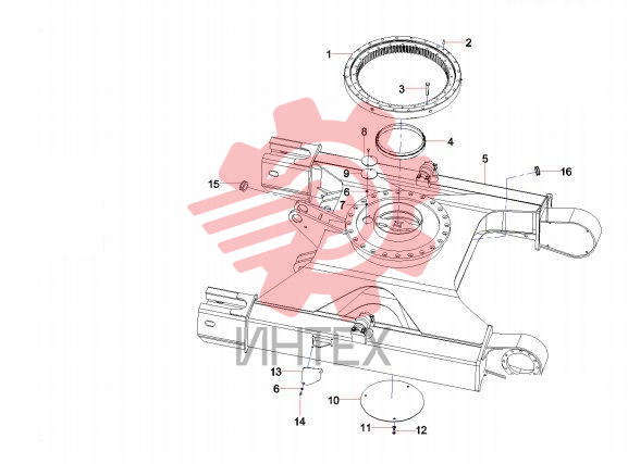 Комплектующие поворотной рамы SY75C3I3.2A 13300941