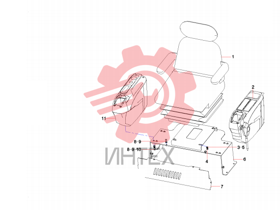 Сиденье водителя и консоли управления SY75C3I3.1.5.3A 13268312