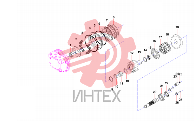 Комплектующие бортового редуктора 60253986