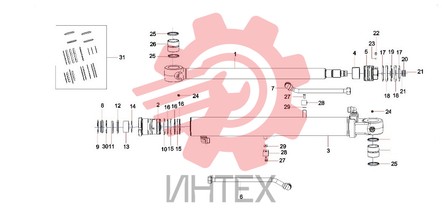 Цилиндр ковша 60249062 9.5T