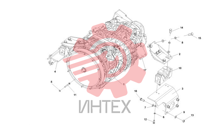 Коробка передач с креплением 10023670