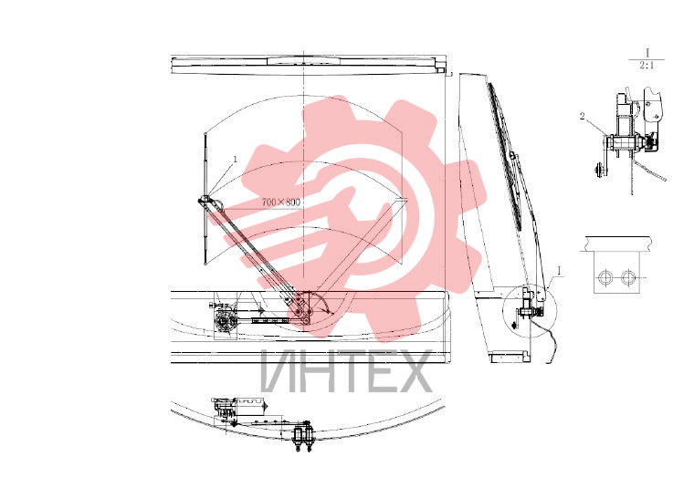 Стеклоочиститель передний DC385-90B 120W/24V 60039124