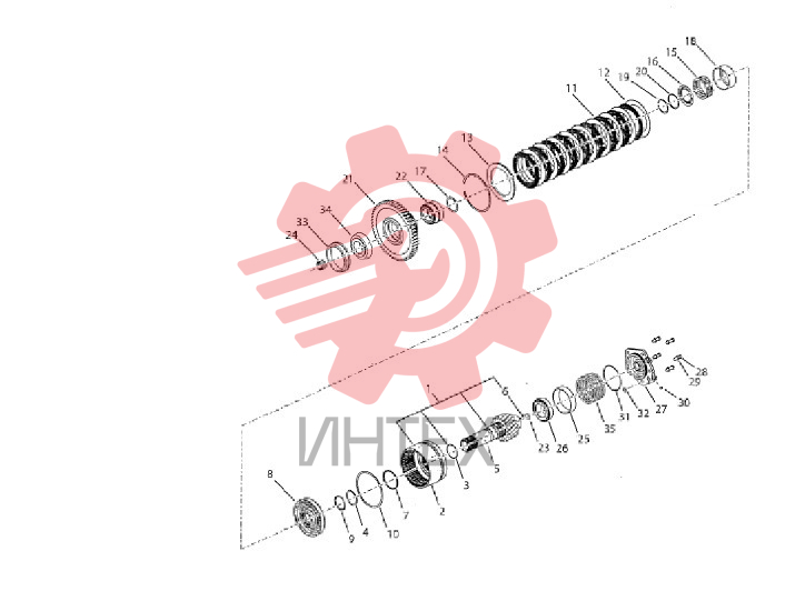 Вал низкоскоростной DANA 60168571