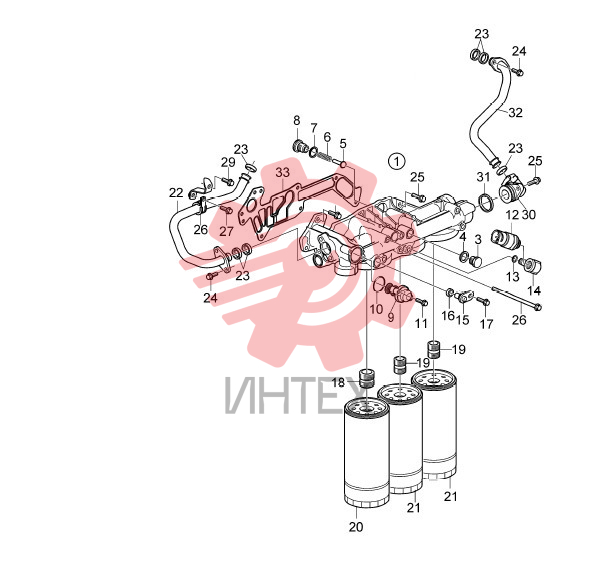 Фильтр масляный с комплектующими 24807 VOLVO 60203702