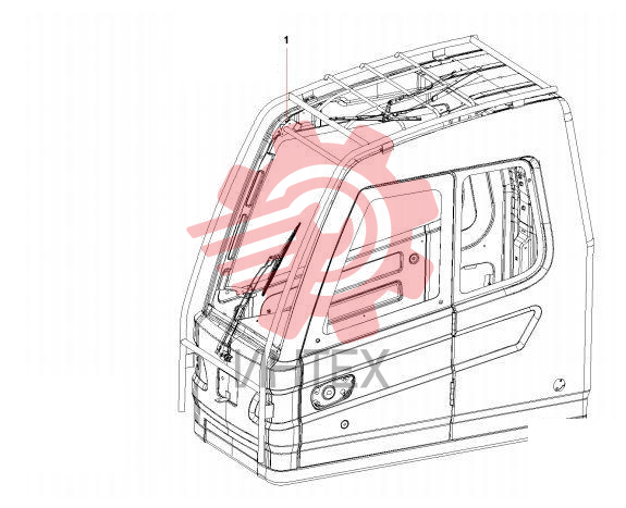 Корпус кабины оператора SJC62 II 25HK4 12438831