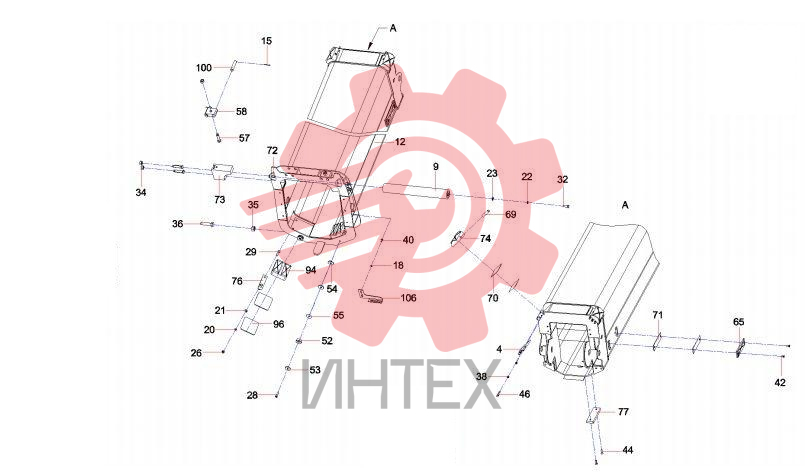 Устройство стрелы (часть 3) STC250S5.1A 12457644