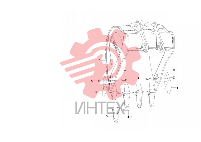 Ковш SY125C6C2K.3.4A 12424302