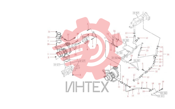 Система турбонагнетателя 60335678