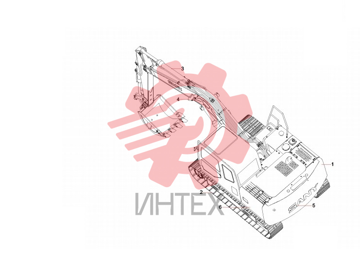 Компоненты основные экскаватора SY155C9 13567242