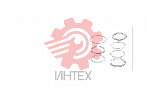 Кольца уплотнительные поворотного устройства 60243991