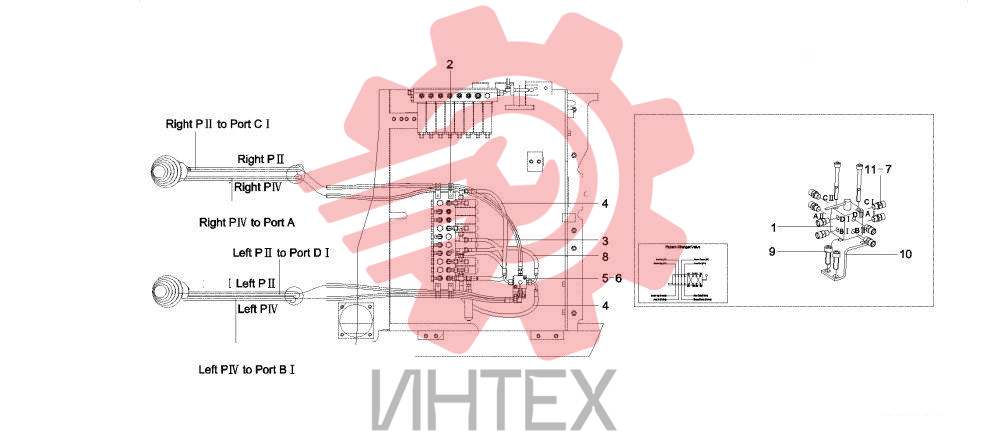 Трубопровод джойстиков SAE2BHL 12084602