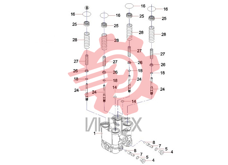 Компоненты клапана (часть2) 60170604 PVD8PC6008