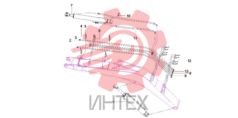 Трубопровод стрелы 13070069