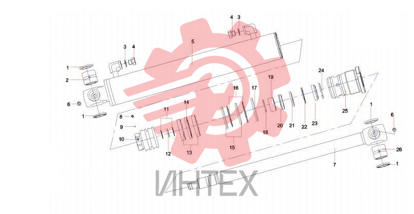 Цилиндр отвала ZX35.3.5 13048278