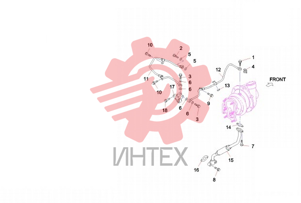 Трубопровод турбонагнетателя 60311855