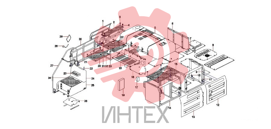 Компоненты поворотной платформы 13312148