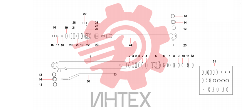 Цилиндр стрелы 60199322