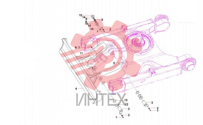 Крепление отвала SY80C3I2H.2 13167838