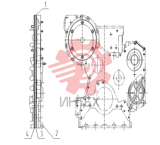 Крышка двигателя передняя C82AZ-82AZ601