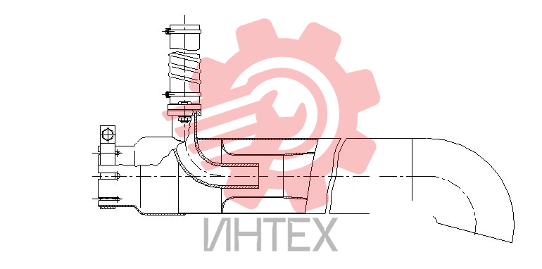 Труба выхлопная WGC-08H-000+B