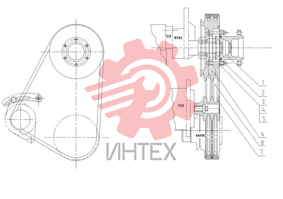 Шкивы двигателя и ремни C16BZ-16BZ039