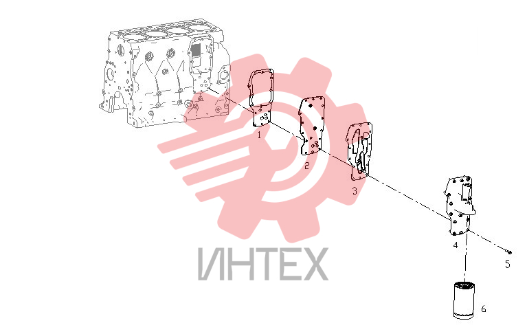 Маслоохладитель и фильтр масляный