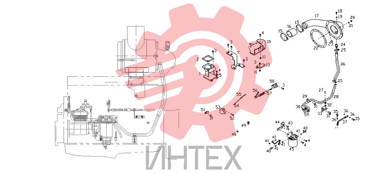 Трубопровод воздушного компрессора S00007823+03