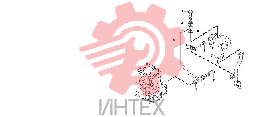 Узел масляной трубы