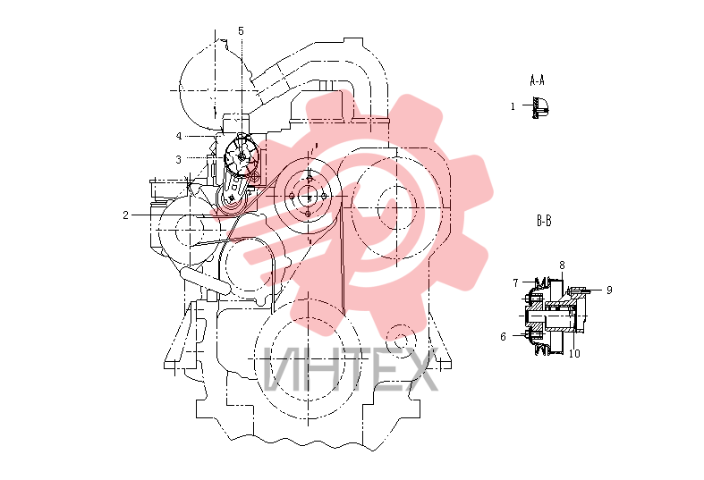 Группа систем передней передачи d16a-000-40a+b
