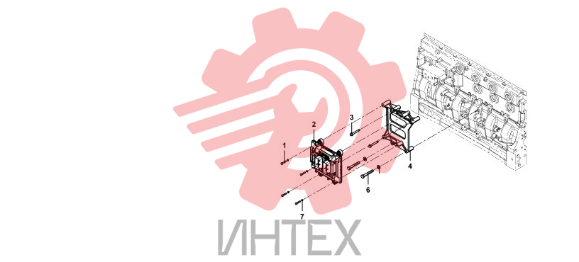 Блок управления двигателя с креплением