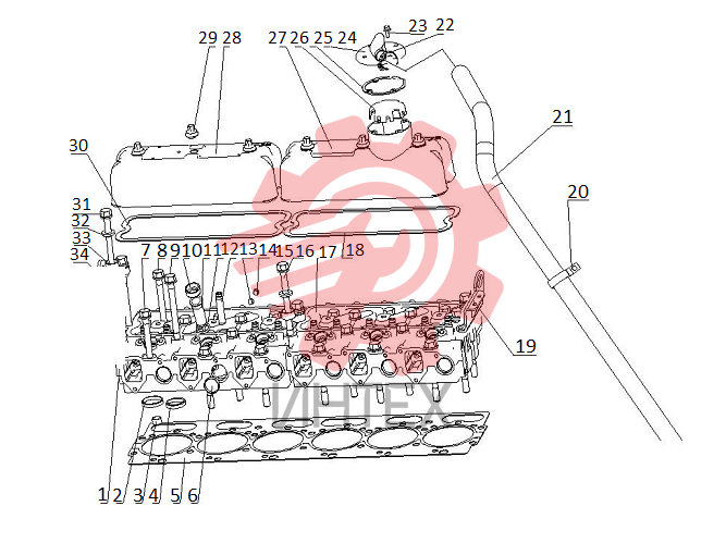 Головка блока цилиндров в сборе J80G8-1003000.04
