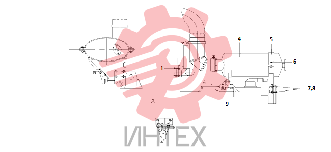 Глушитель в сборе 08az301