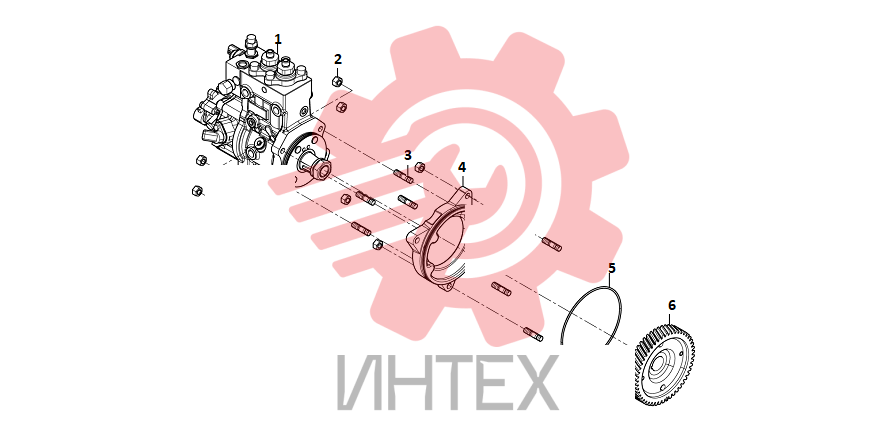 Крепление топливного насоса высокого давления