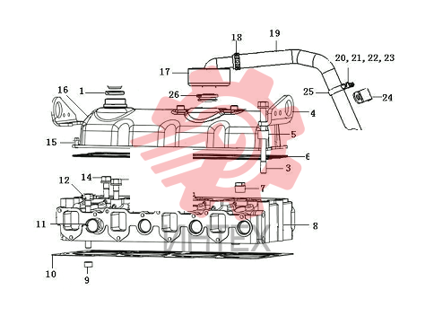 Головка блока цилиндров в сборе d30-1003000b.09n
