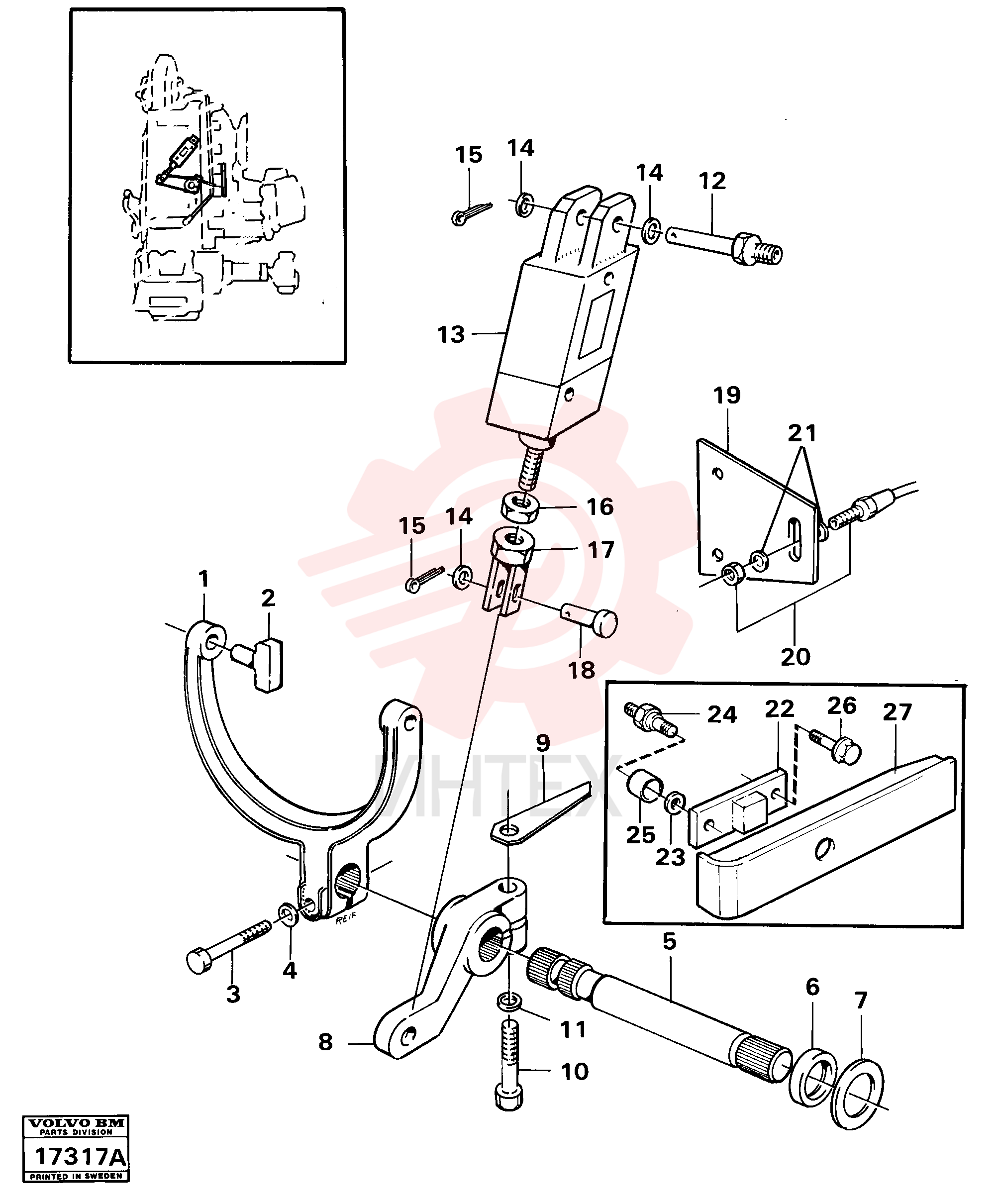 Clutch fork VOE 4871467