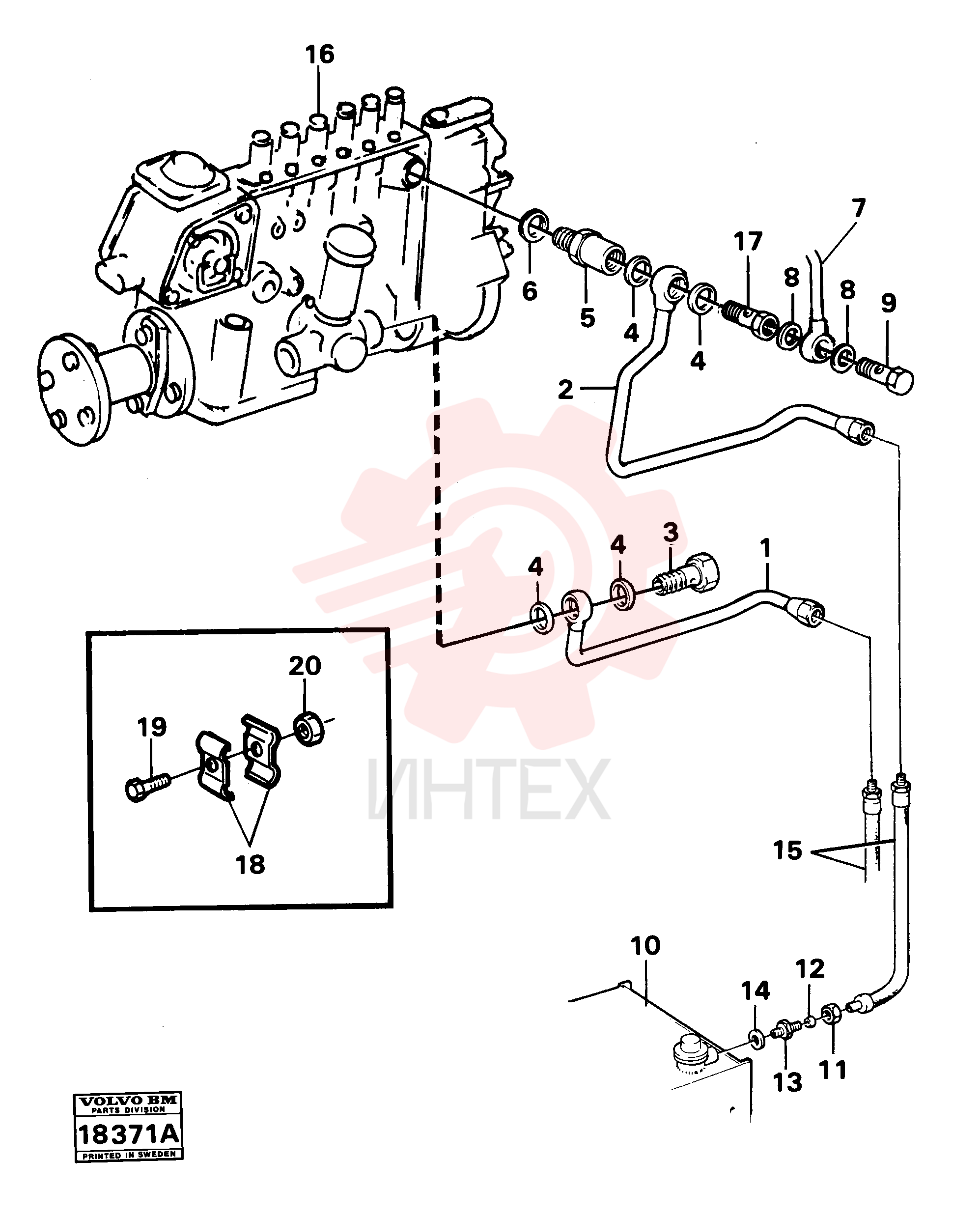 Fuel pipe VOE 11030583