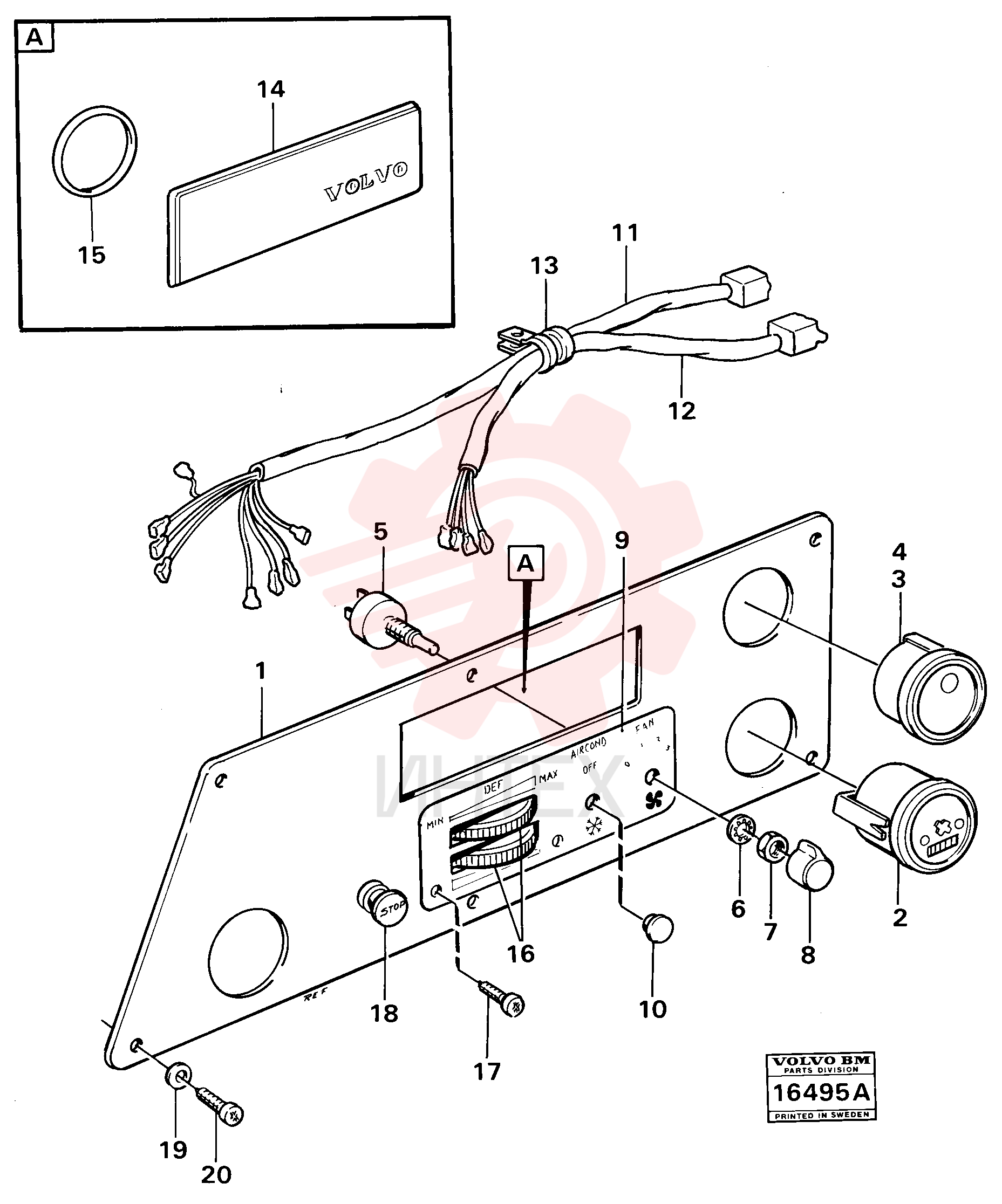 Instrument panel VOE 4821814