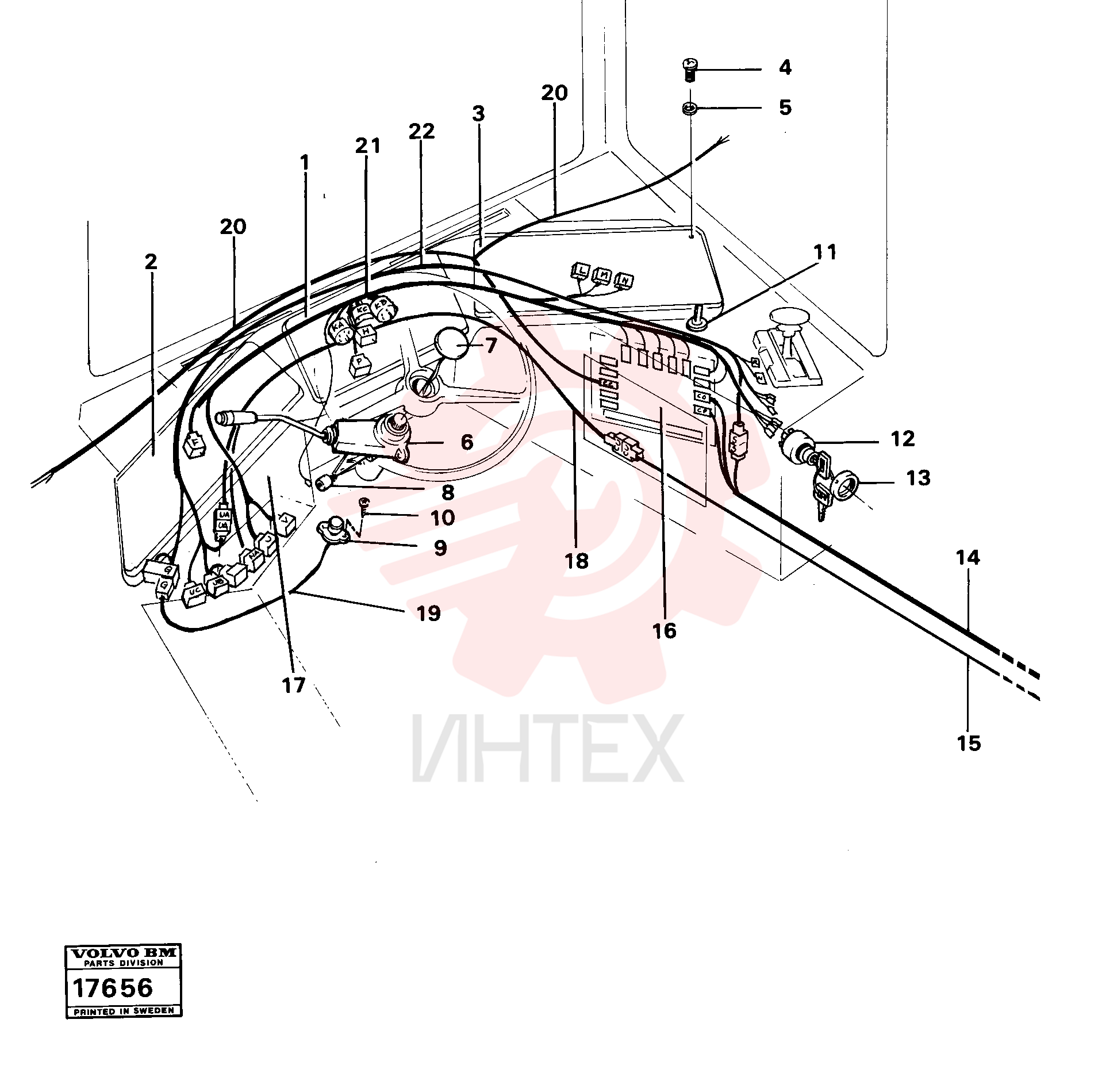 Starter switch VOE 1578121
