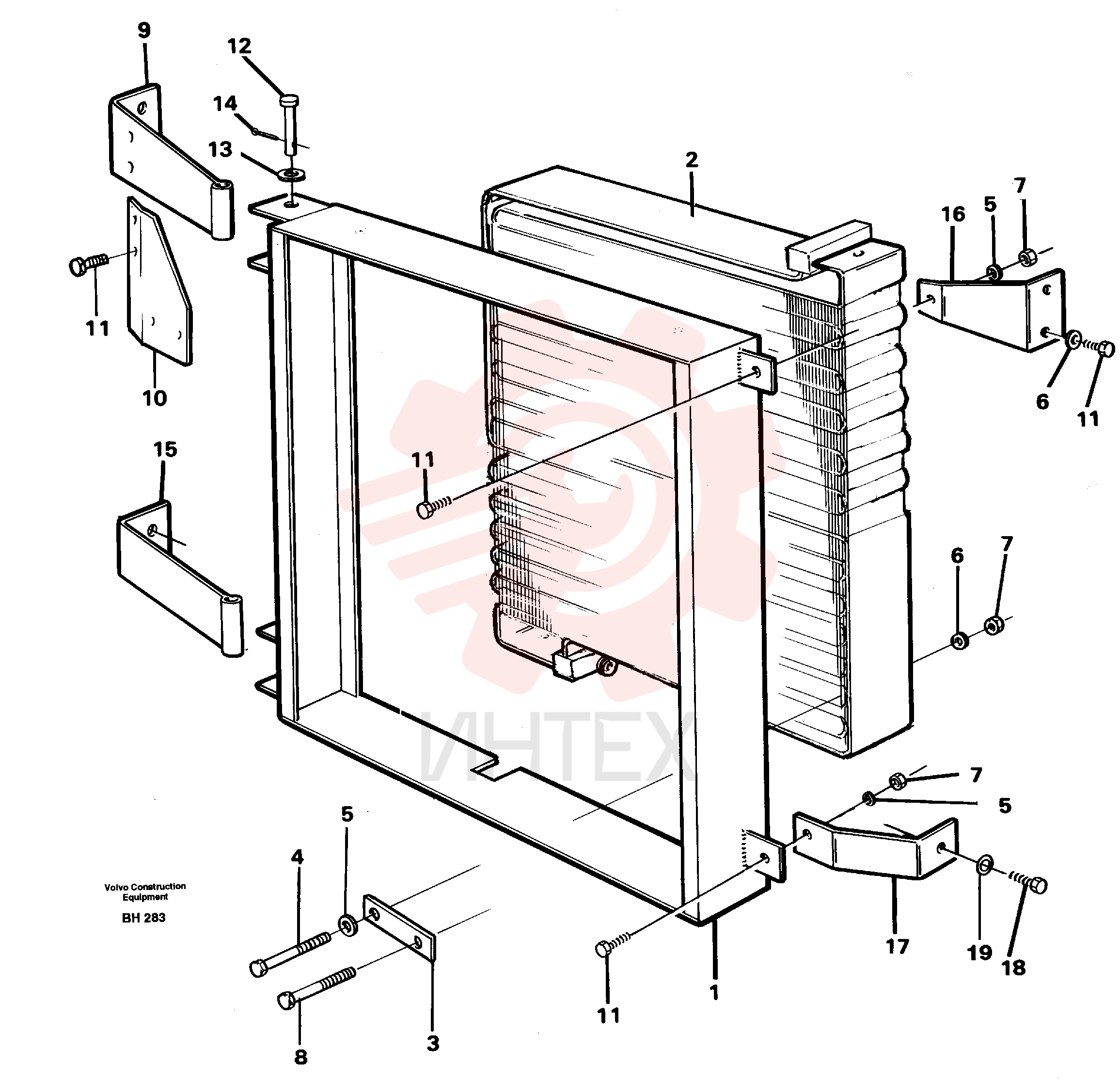 Attaching frame