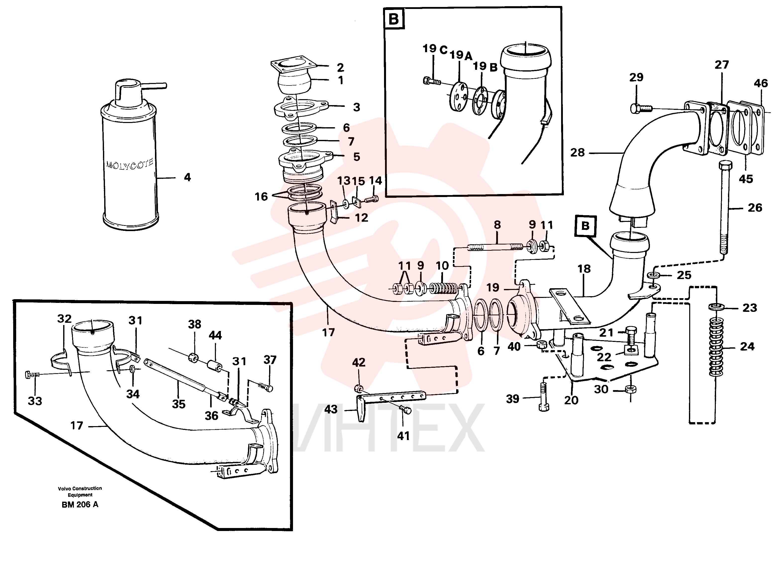 Exhaust pipe VOE 11052942